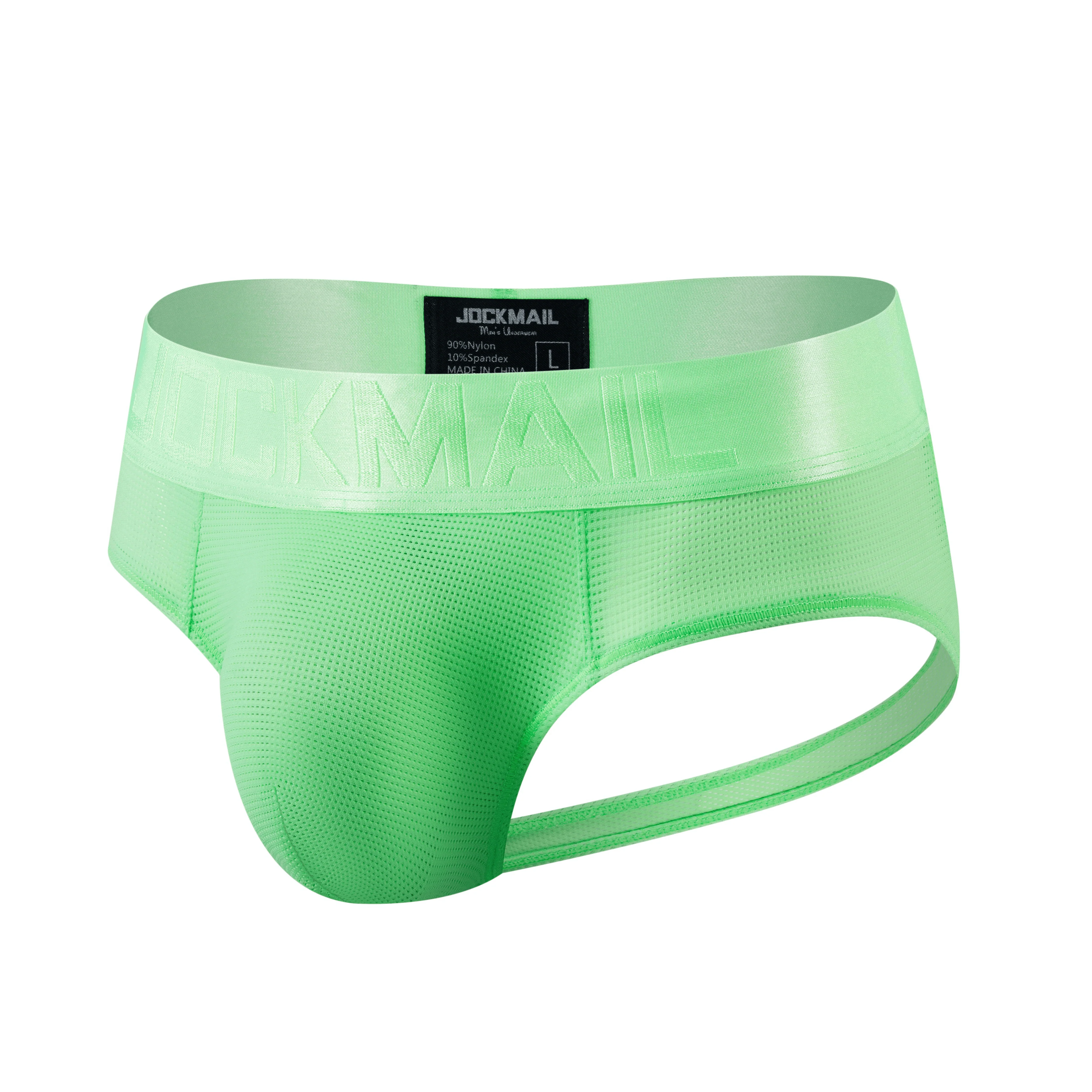 Men's JOCKMAIL JM357 - Neon Monochromatic Backless Brief - Image 5
