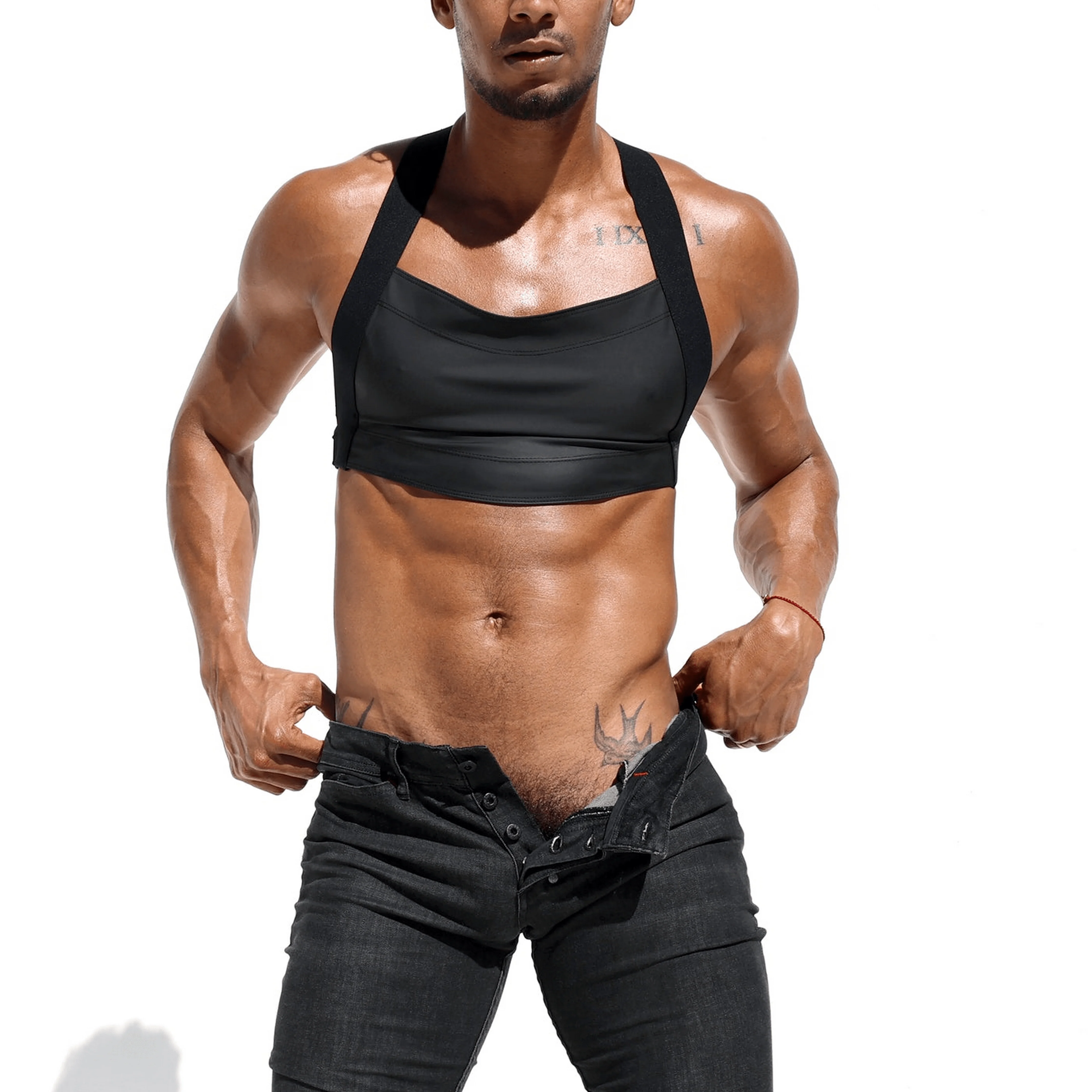 Men's JOCKMAIL JM996 - 'X' Perforated Mesh Harness - Image 7
