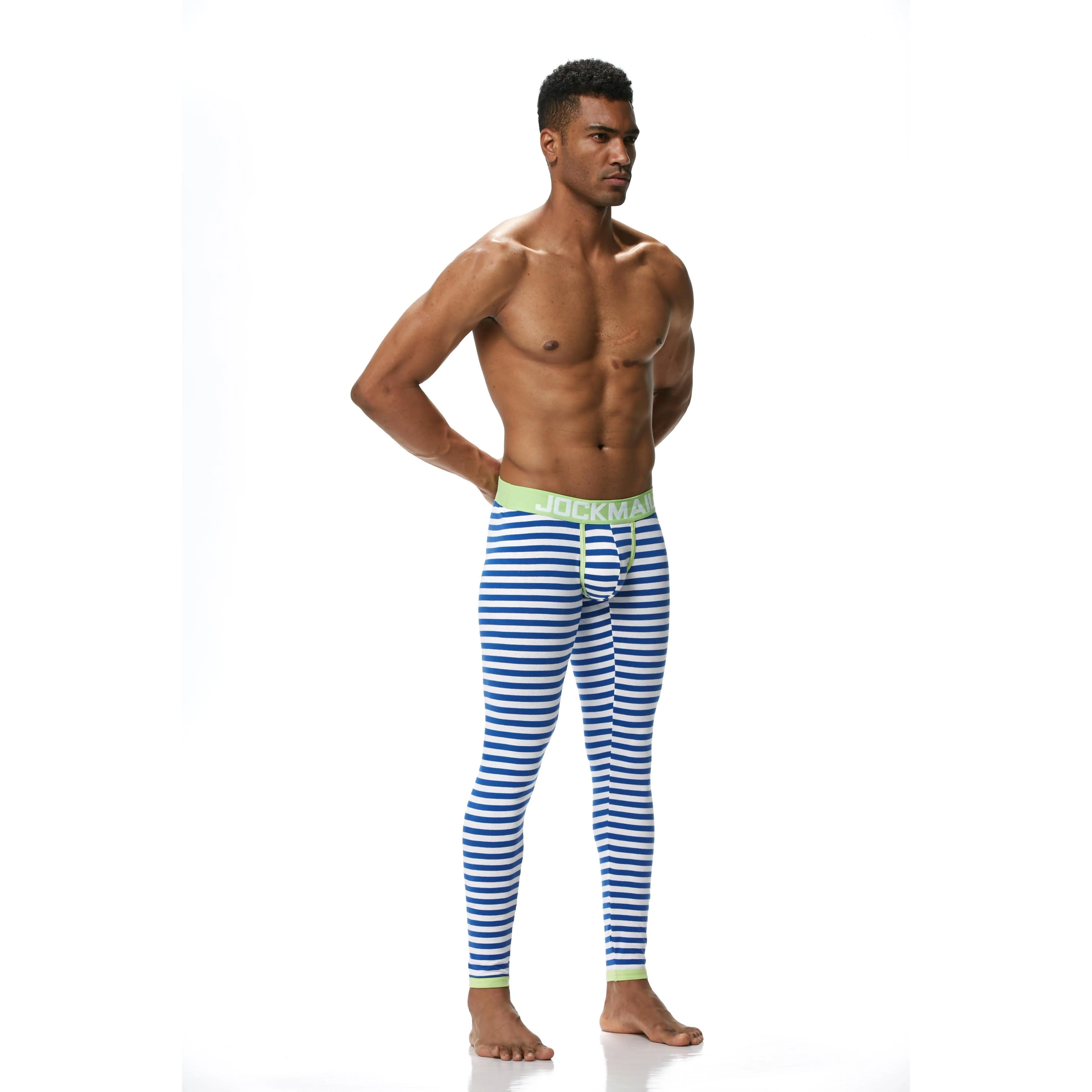 Men's JOCKMAIL JM1107 - Striped Longjohn - Image 12