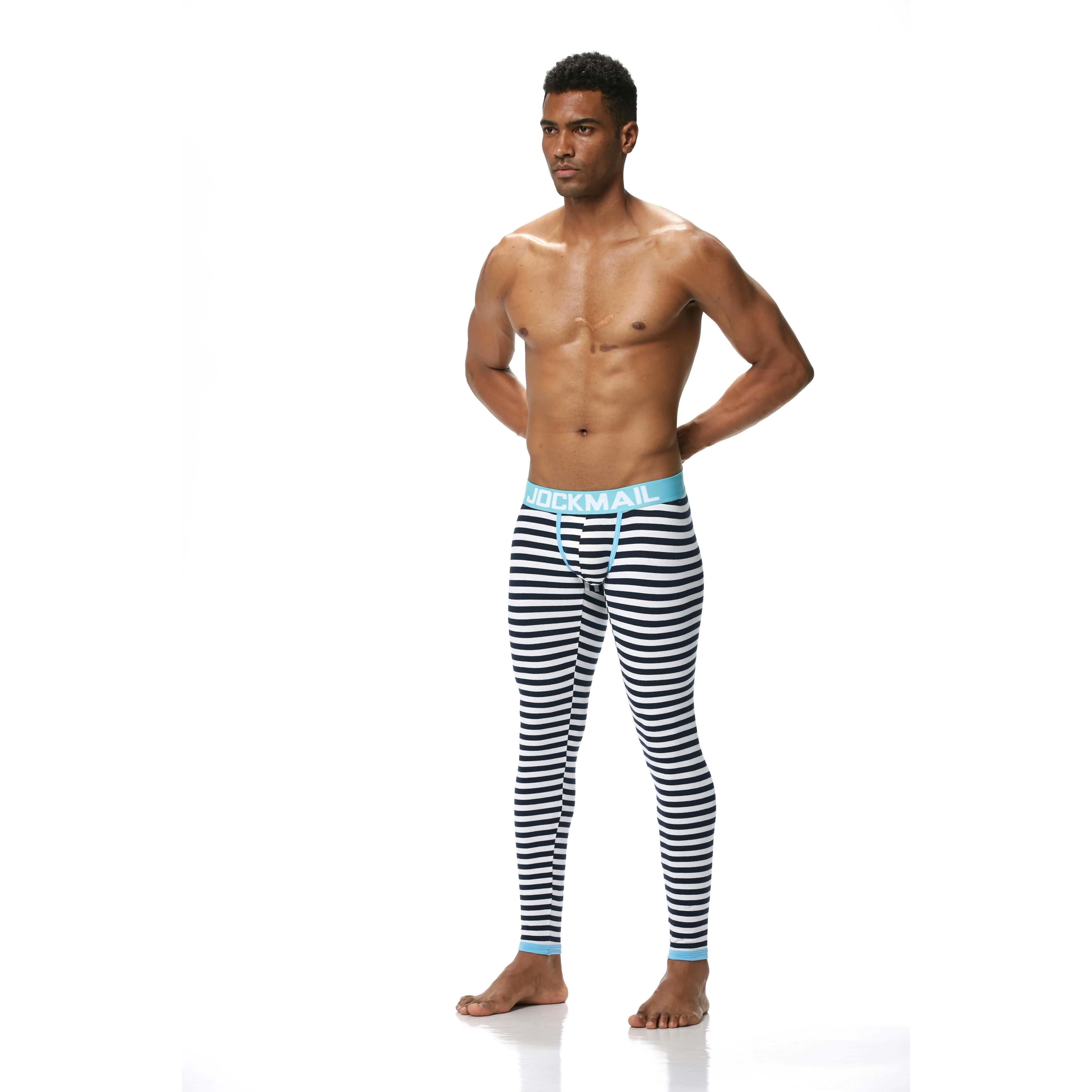 Men's JOCKMAIL JM1107 - Striped Longjohn - Image 2
