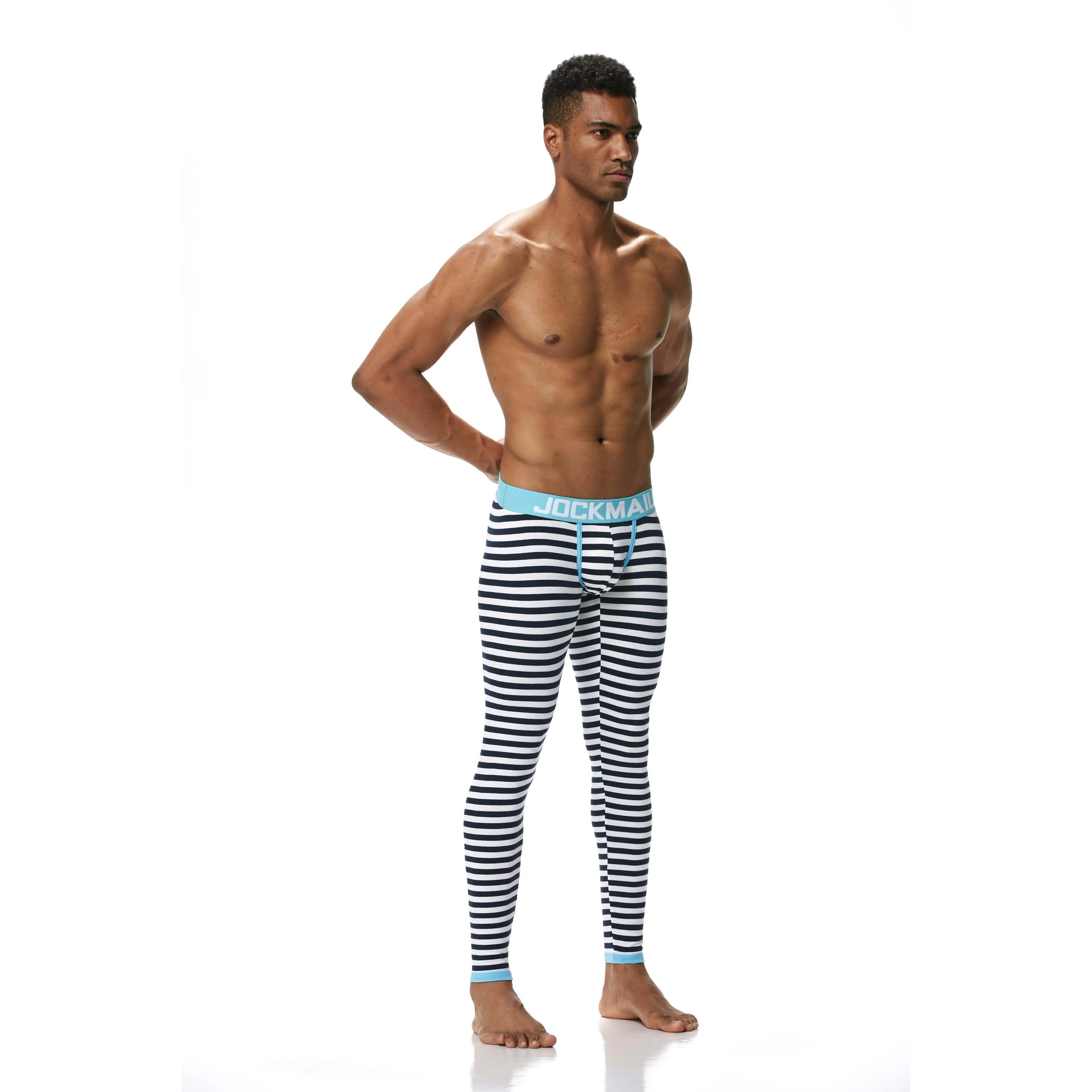 Men's JOCKMAIL JM1107 - Striped Longjohn - Image 3