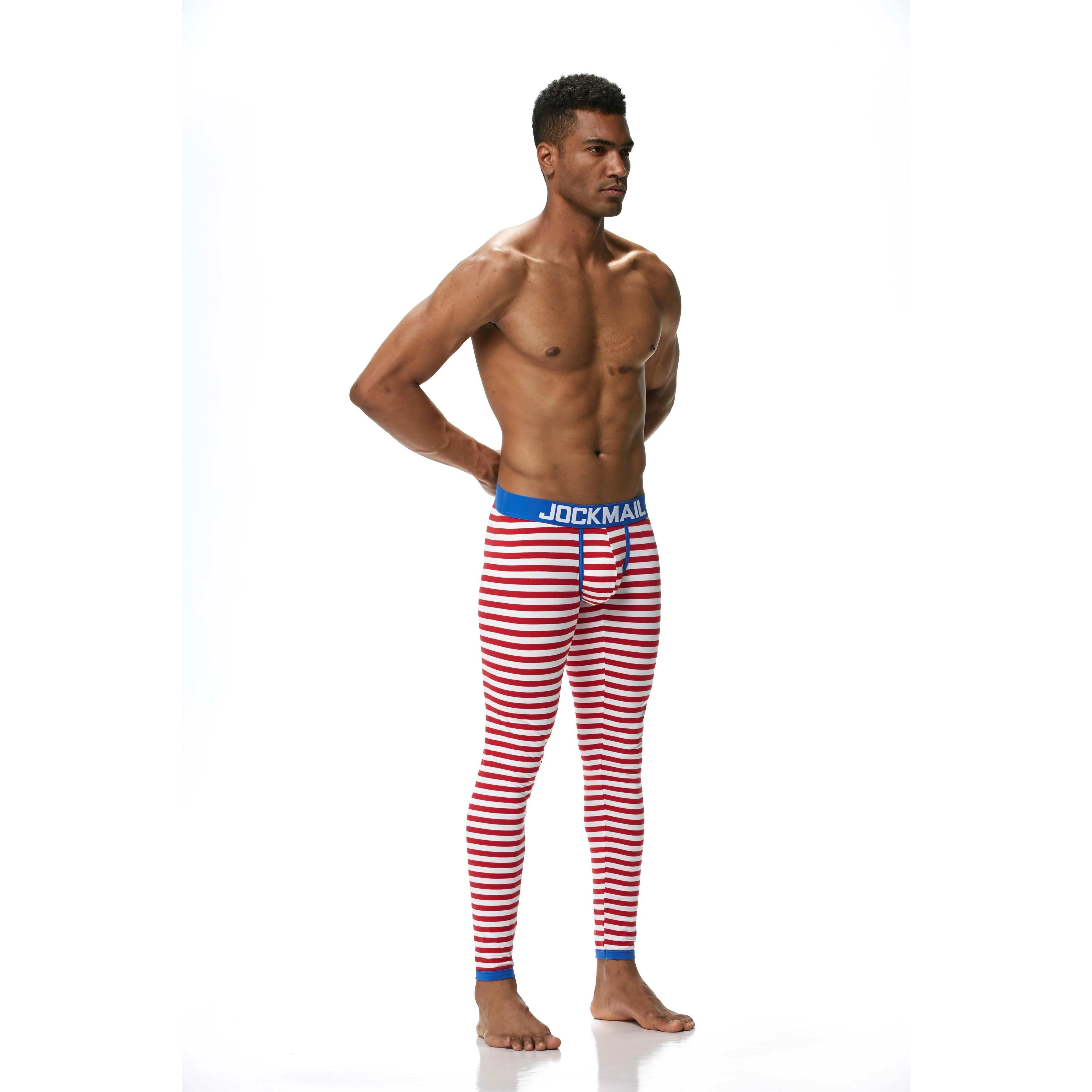 Men's JOCKMAIL JM1107 - Striped Longjohn - Image 8