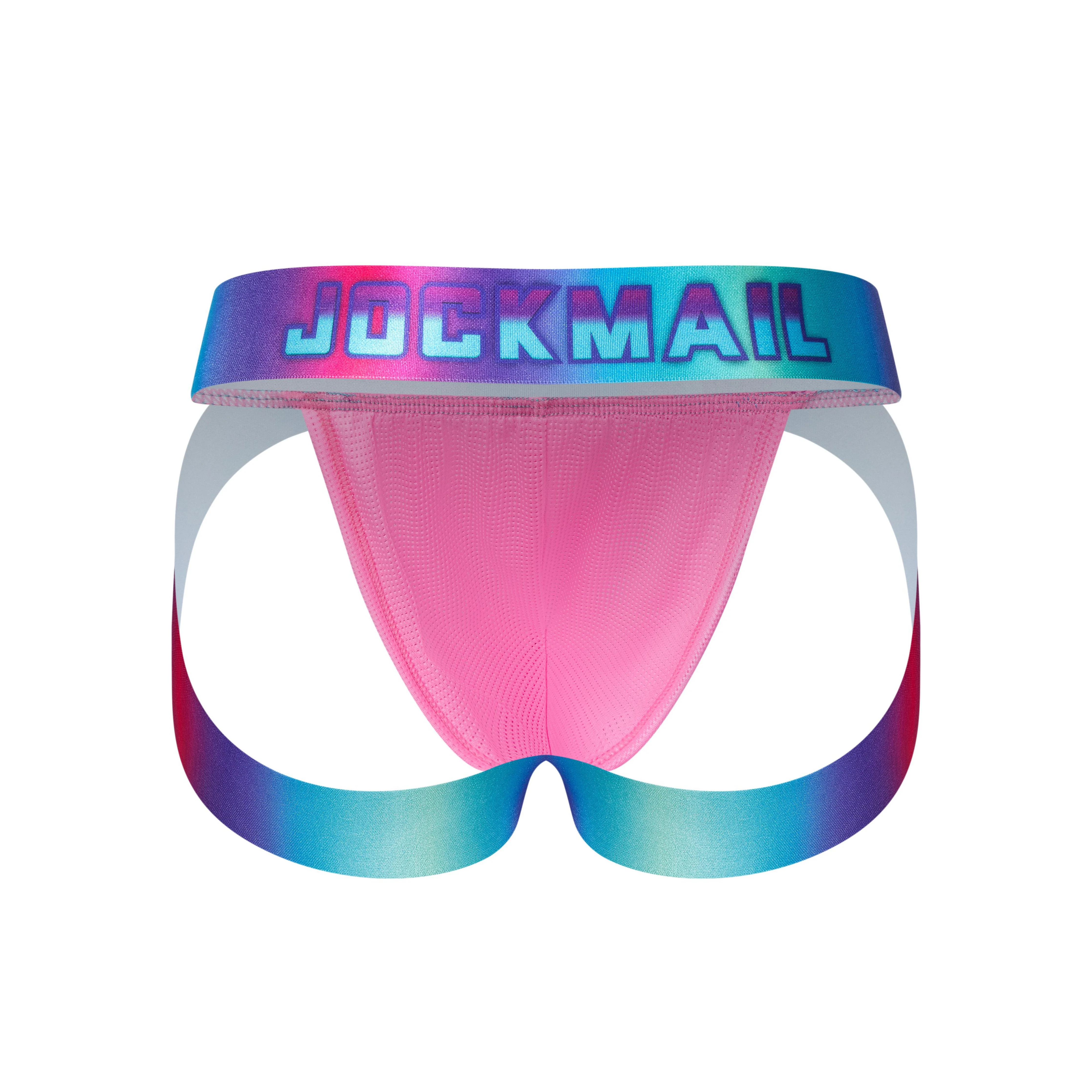 Men's JOCKMAIL JM256 - Neon Retro Iridescent Jockstrap - Image 4