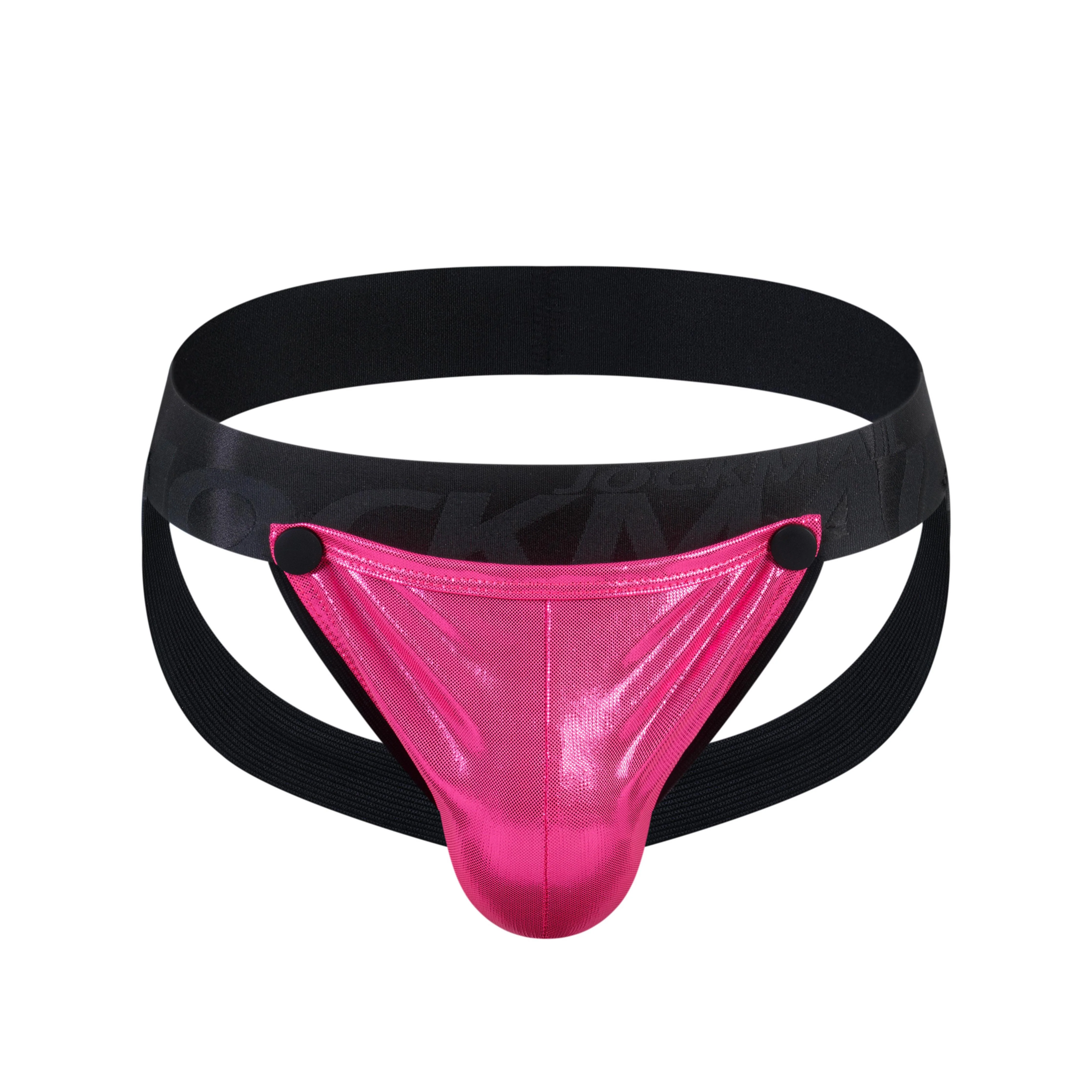 Men's JOCKMAIL JM257 - Detachable Iridescent Pouch Jockstrap - Image 3