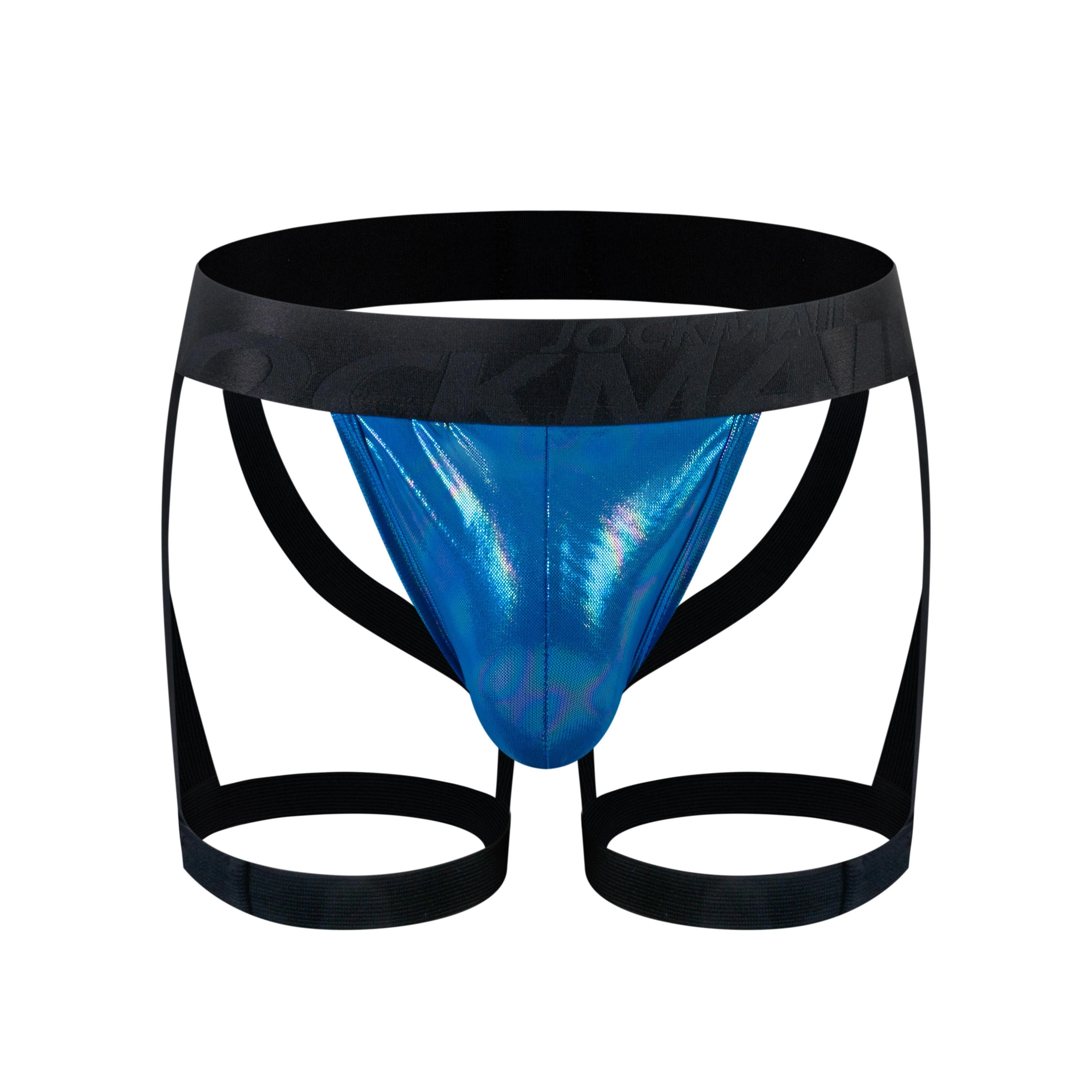 Men's JOCKMAIL JM259 - Iridescent Jockstrap + Leg Straps - Image 3