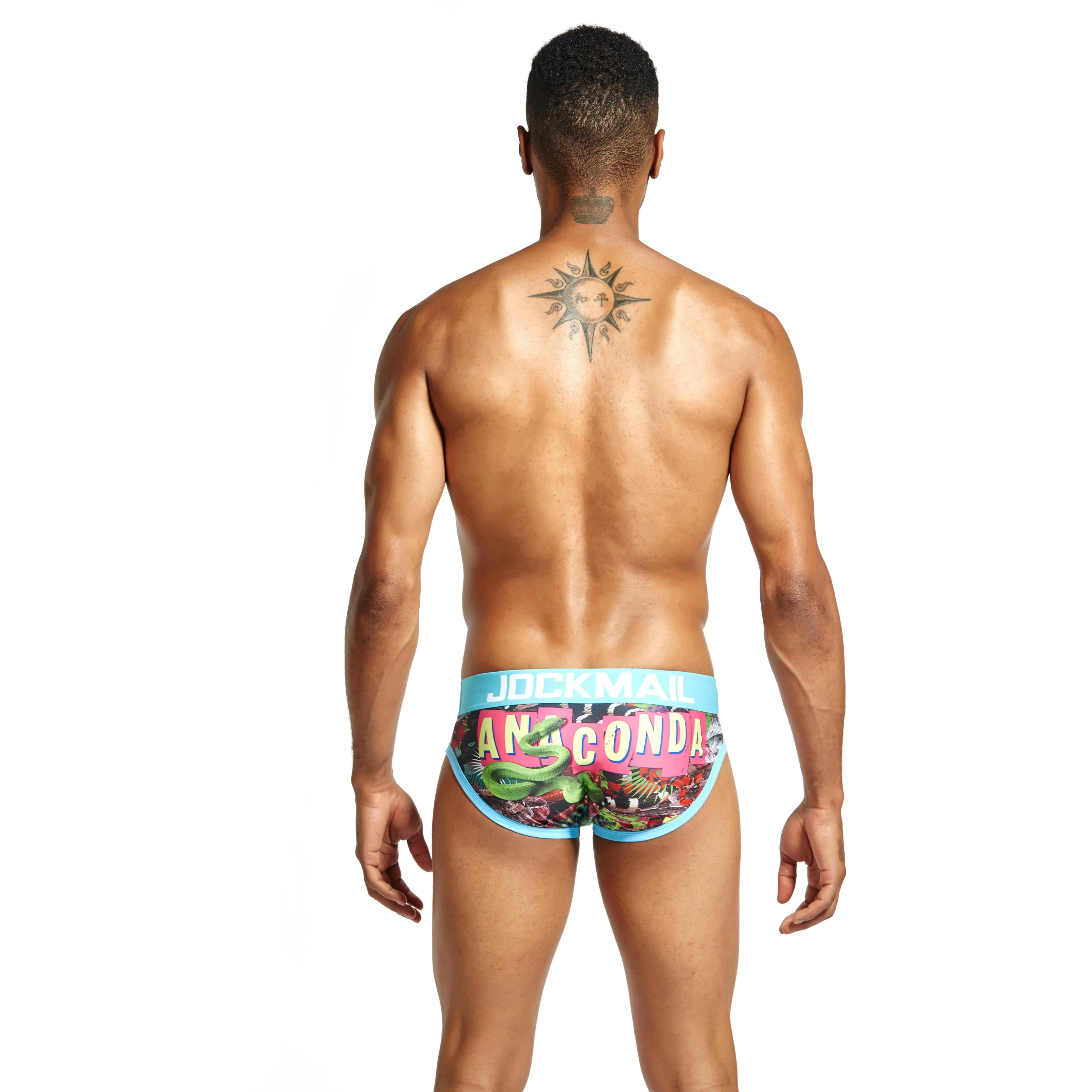 Men's JOCKMAIL JM326 Brief - Aqua - Image 4