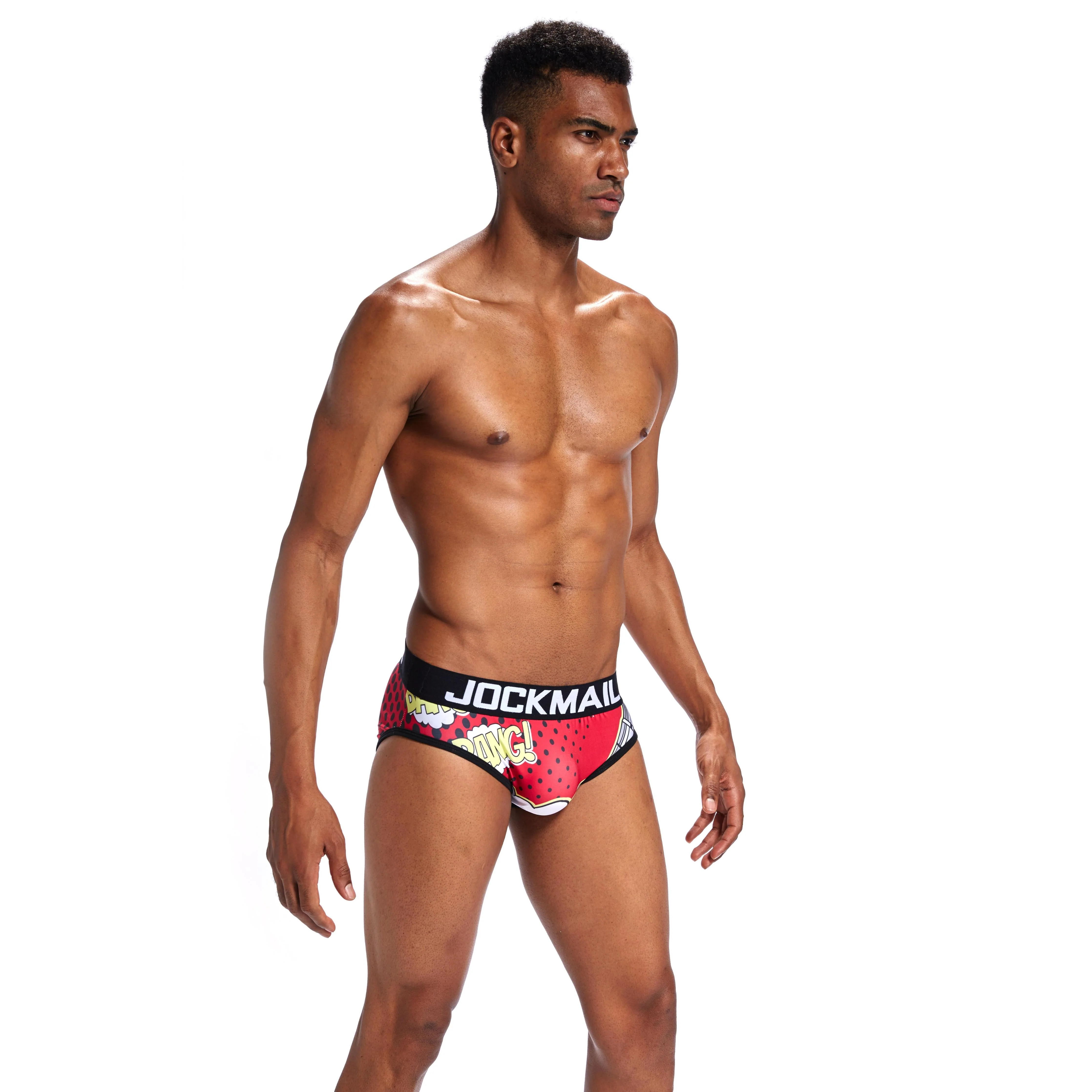 Men's JOCKMAIL JM336 Brief - Red - Image 3