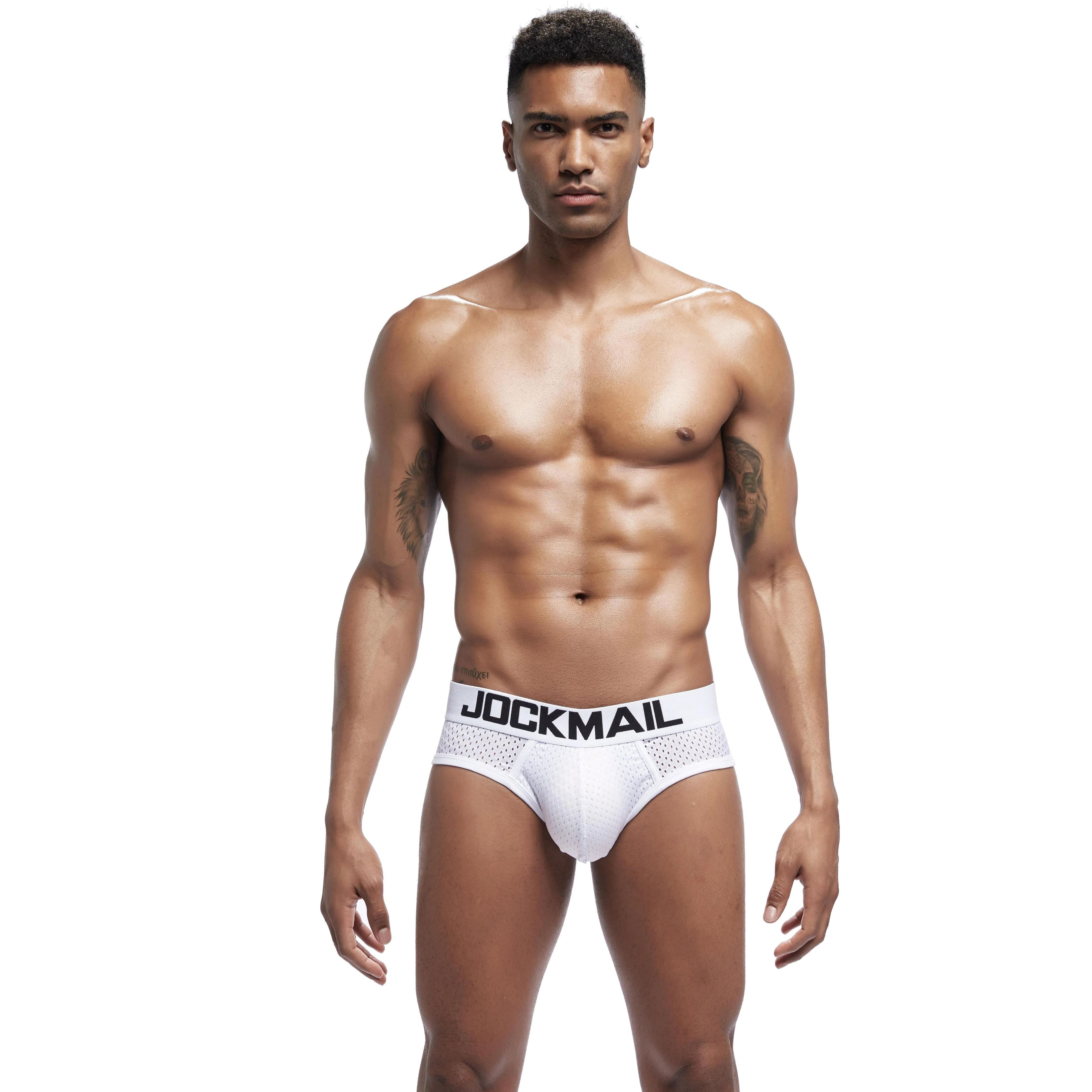 Men's JOCKMAIL JM352 Brief - Black - Navy - Red - White - Image 8