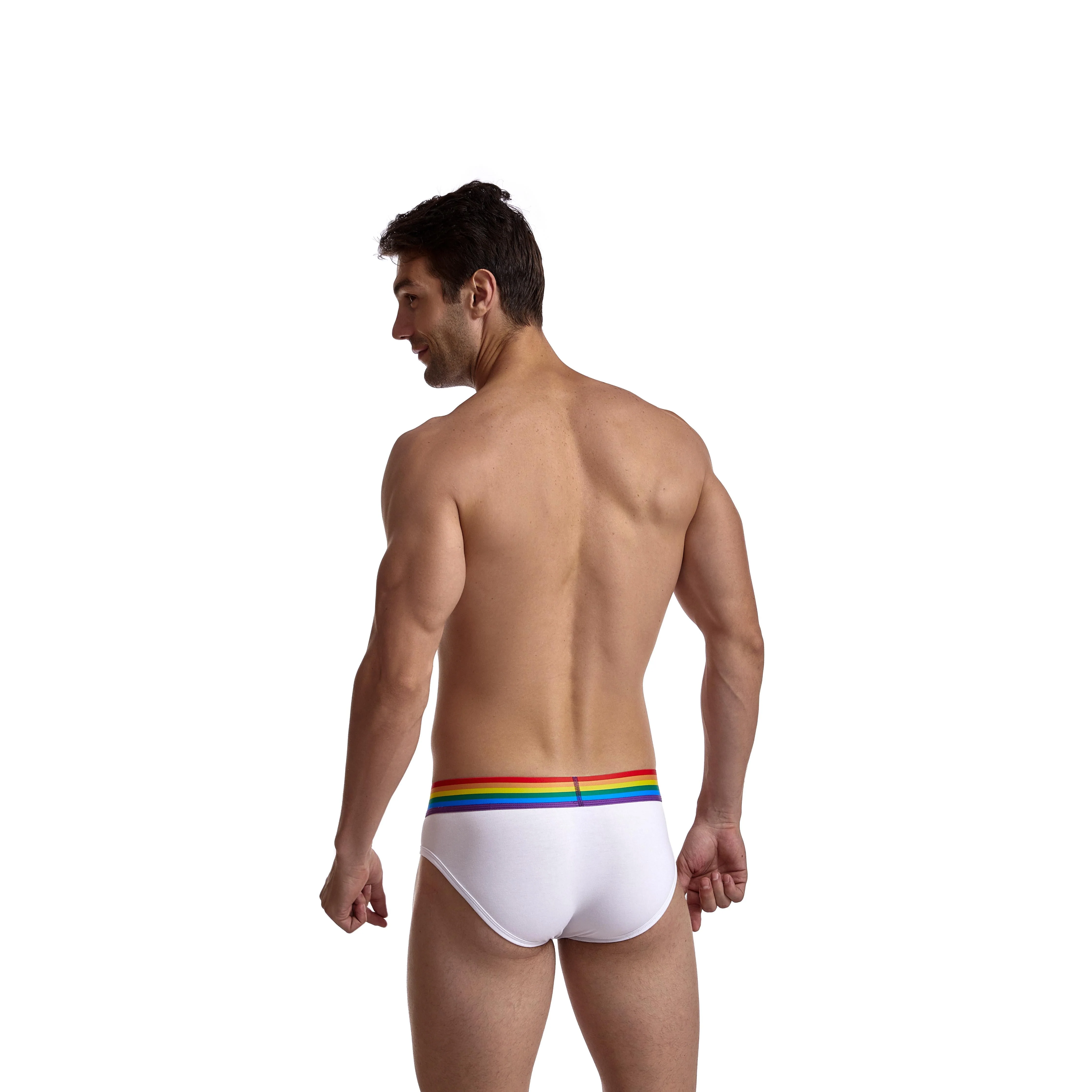Men's JOCKMAIL JM371 Brief - Black - White - Image 6