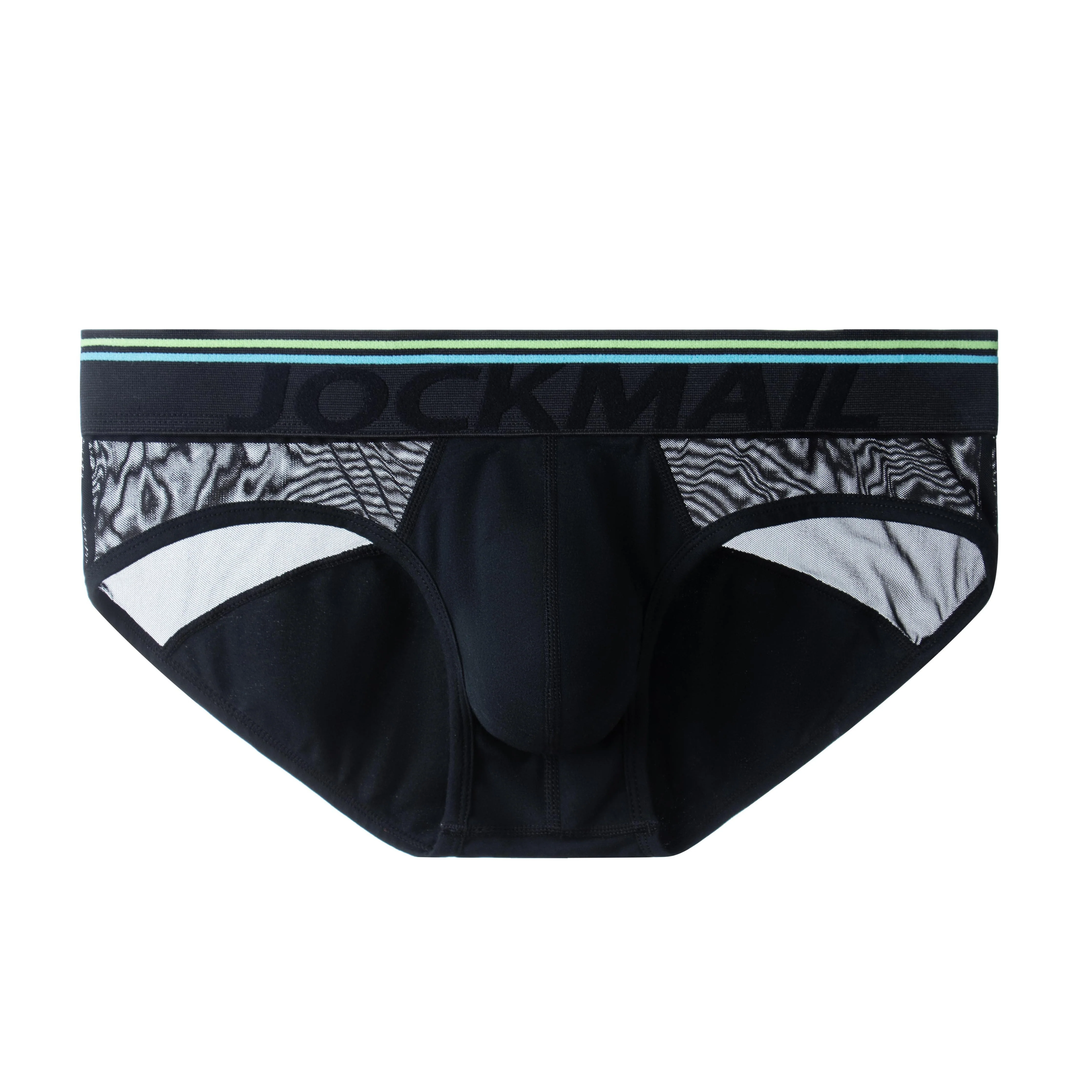Men's JOCKMAIL JM377 - See Through Monochromatic Lined Brief - Image 3