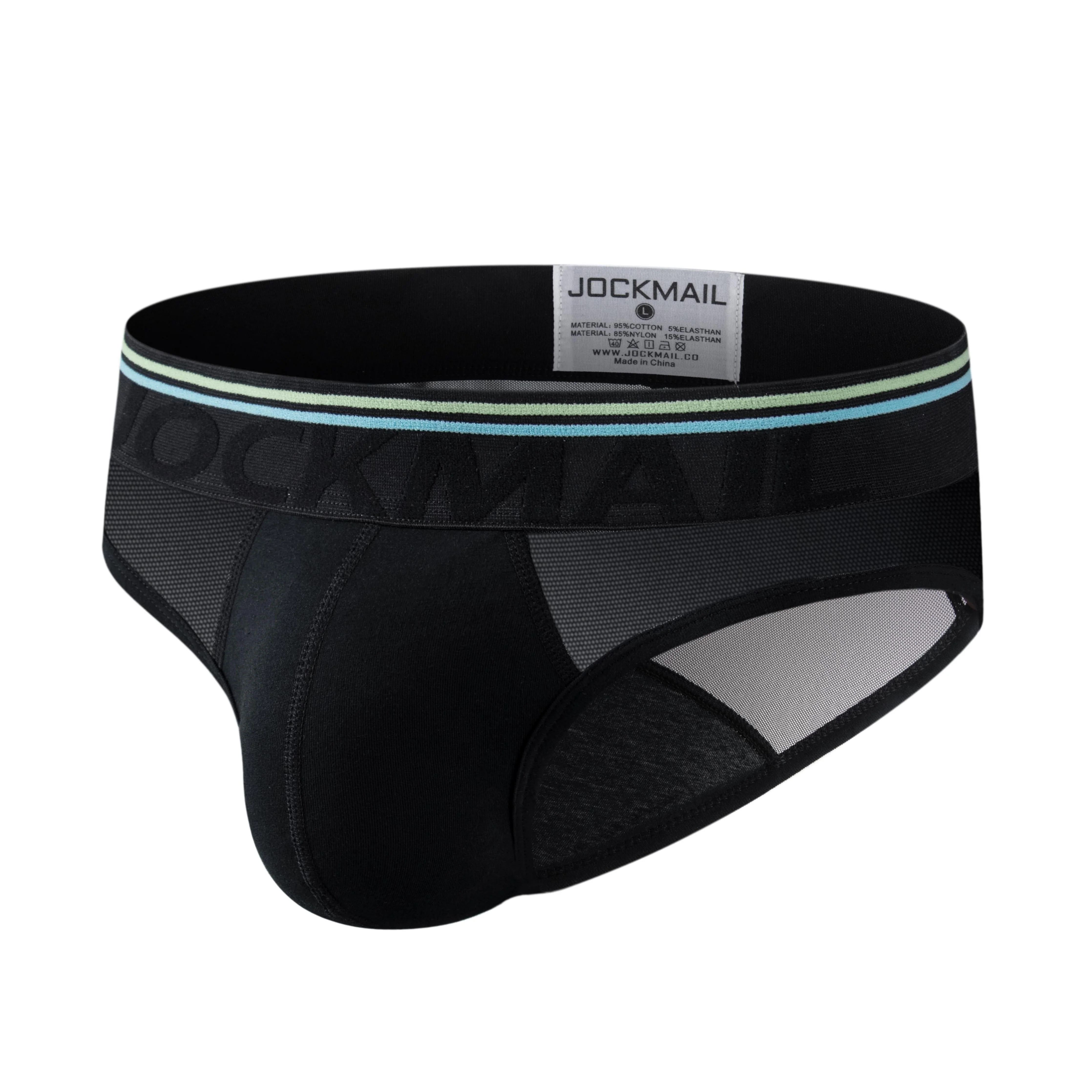 Men's JOCKMAIL JM377 - See Through Monochromatic Lined Brief - Image 4