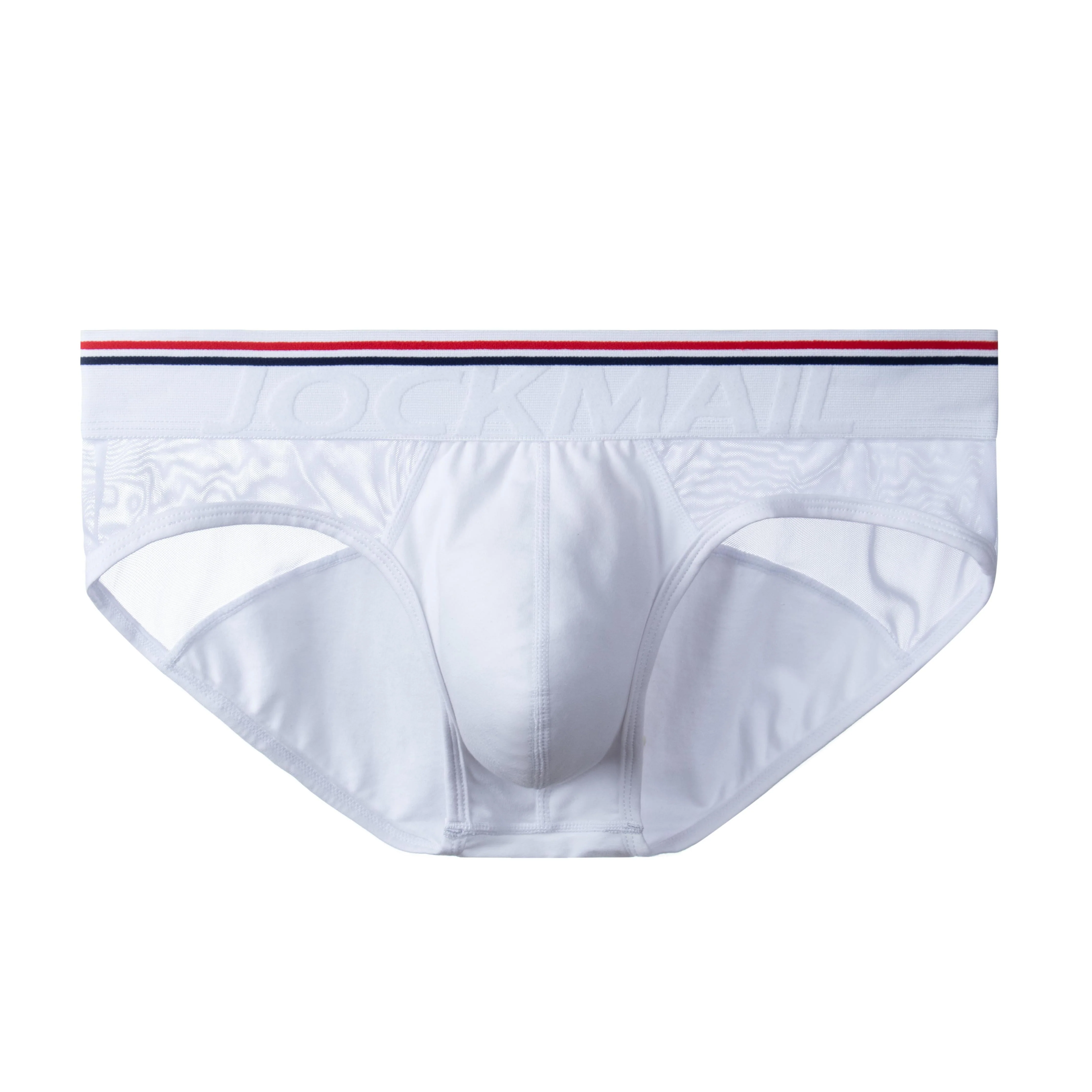 Men's JOCKMAIL JM377 - See Through Monochromatic Lined Brief - Image 7