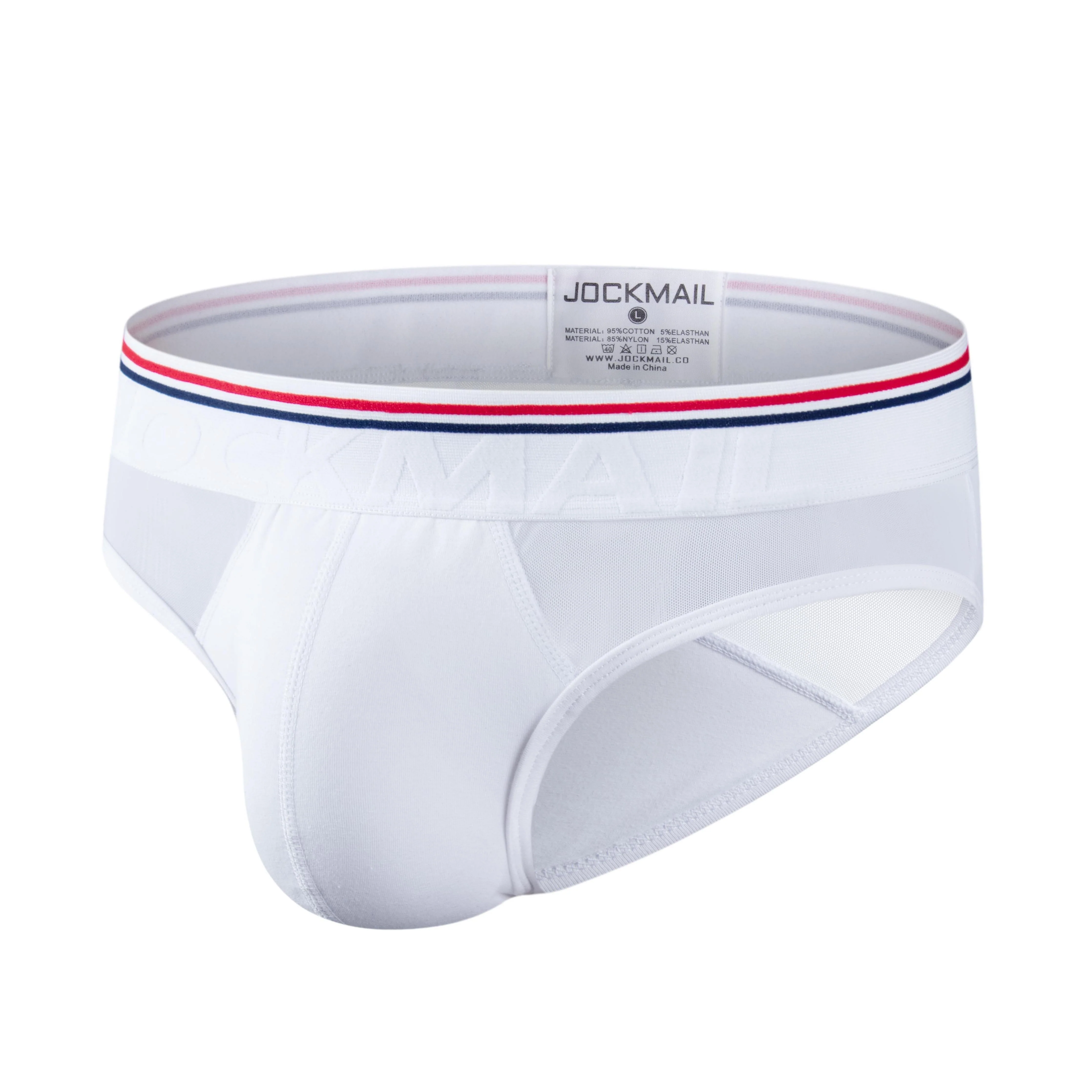 Men's JOCKMAIL JM377 - See Through Monochromatic Lined Brief - Image 8