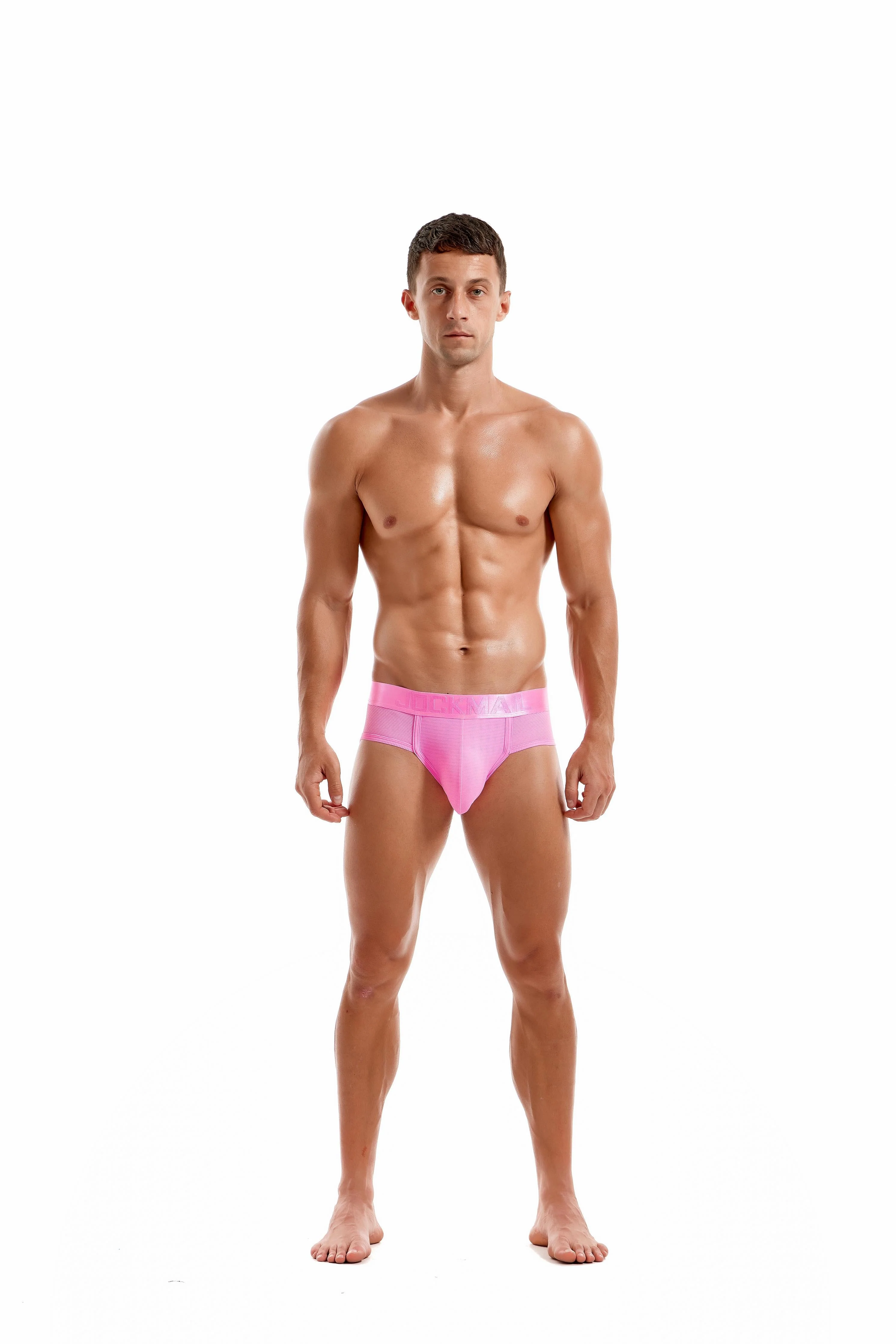 Men's JOCKMAIL JM386 - Monochromatic Low-Rise Mesh Brief - Image 34