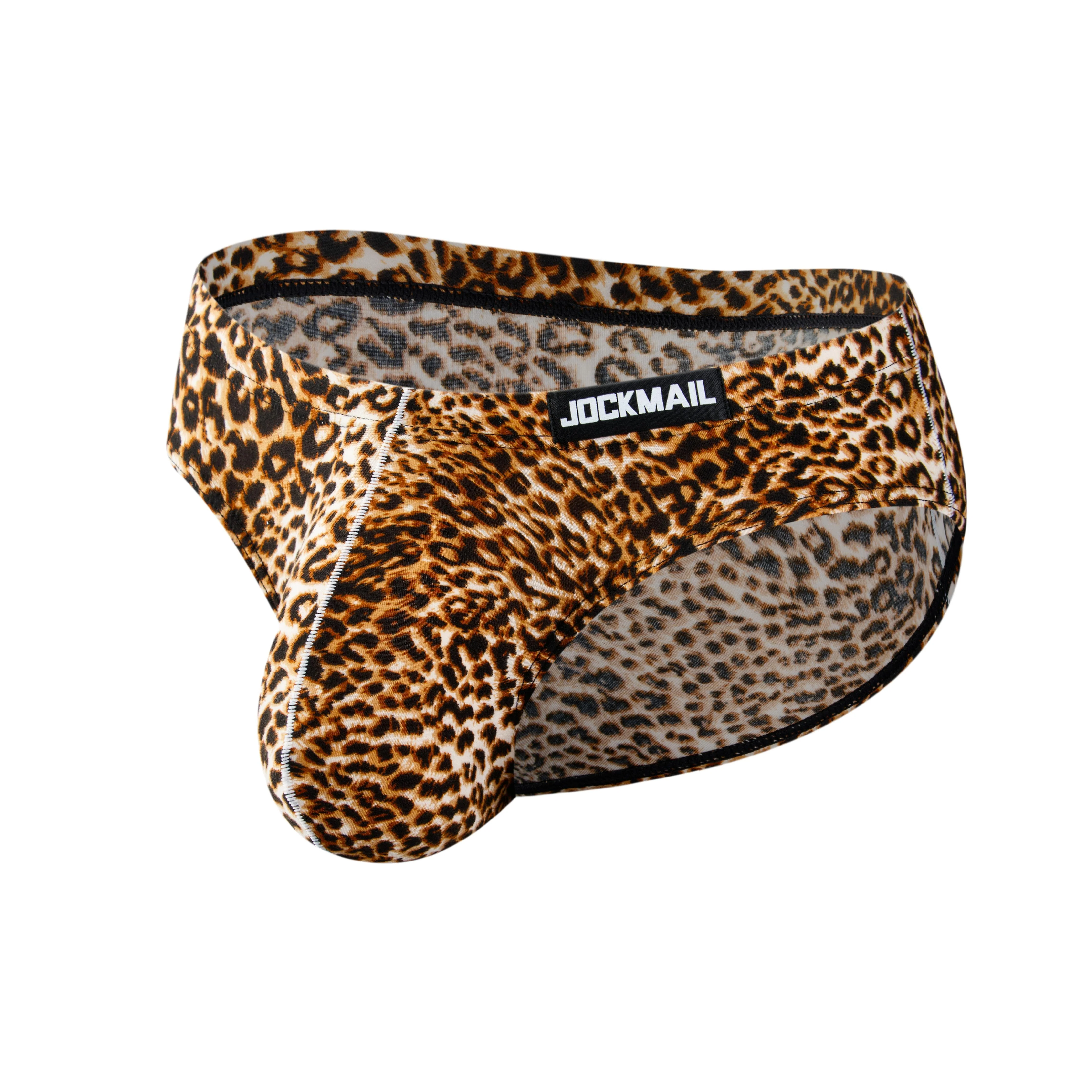 Men's JOCKMAIL JM394 - Leopard/Snake Print Brief - Image 2