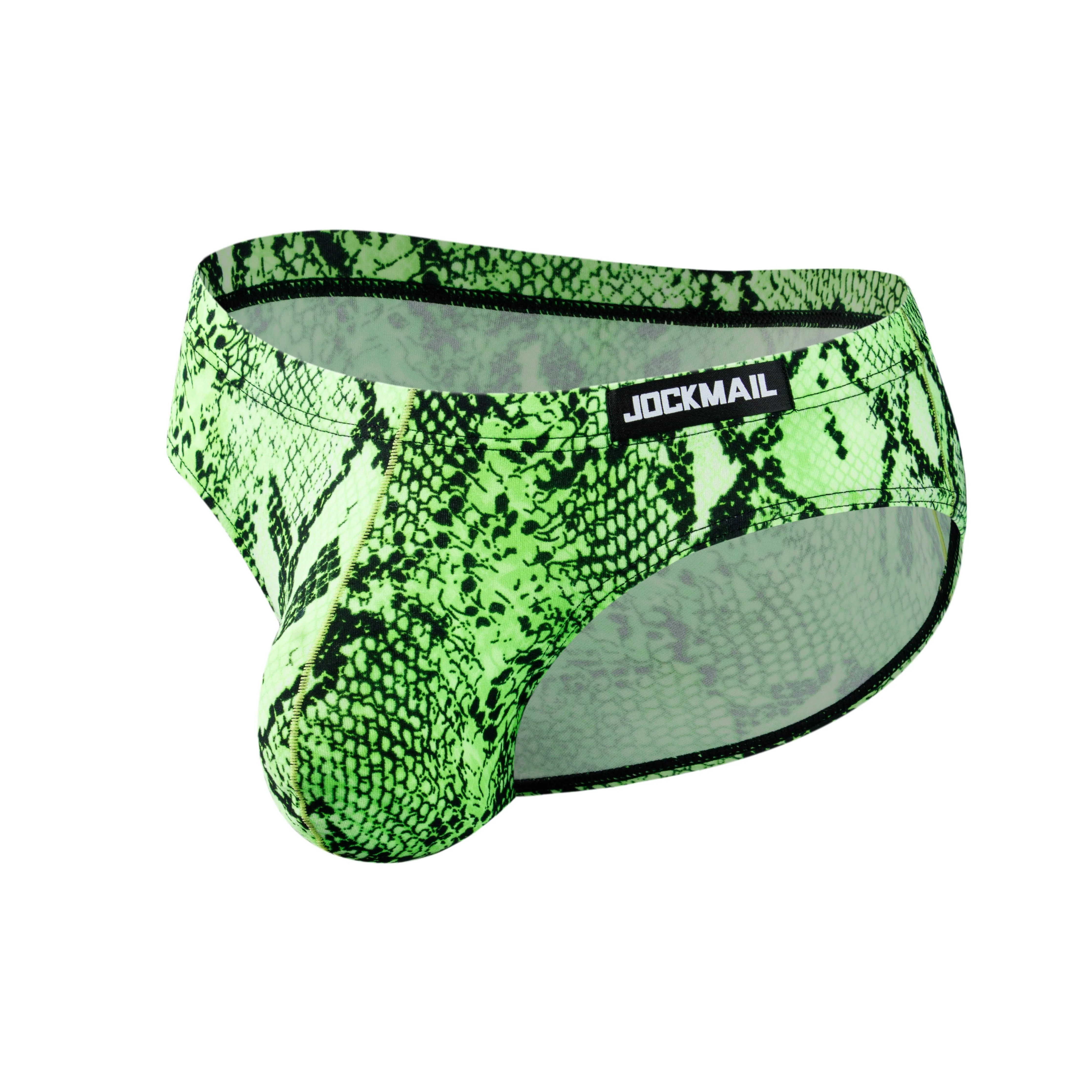 Men's JOCKMAIL JM394 - Leopard/Snake Print Brief - Image 3