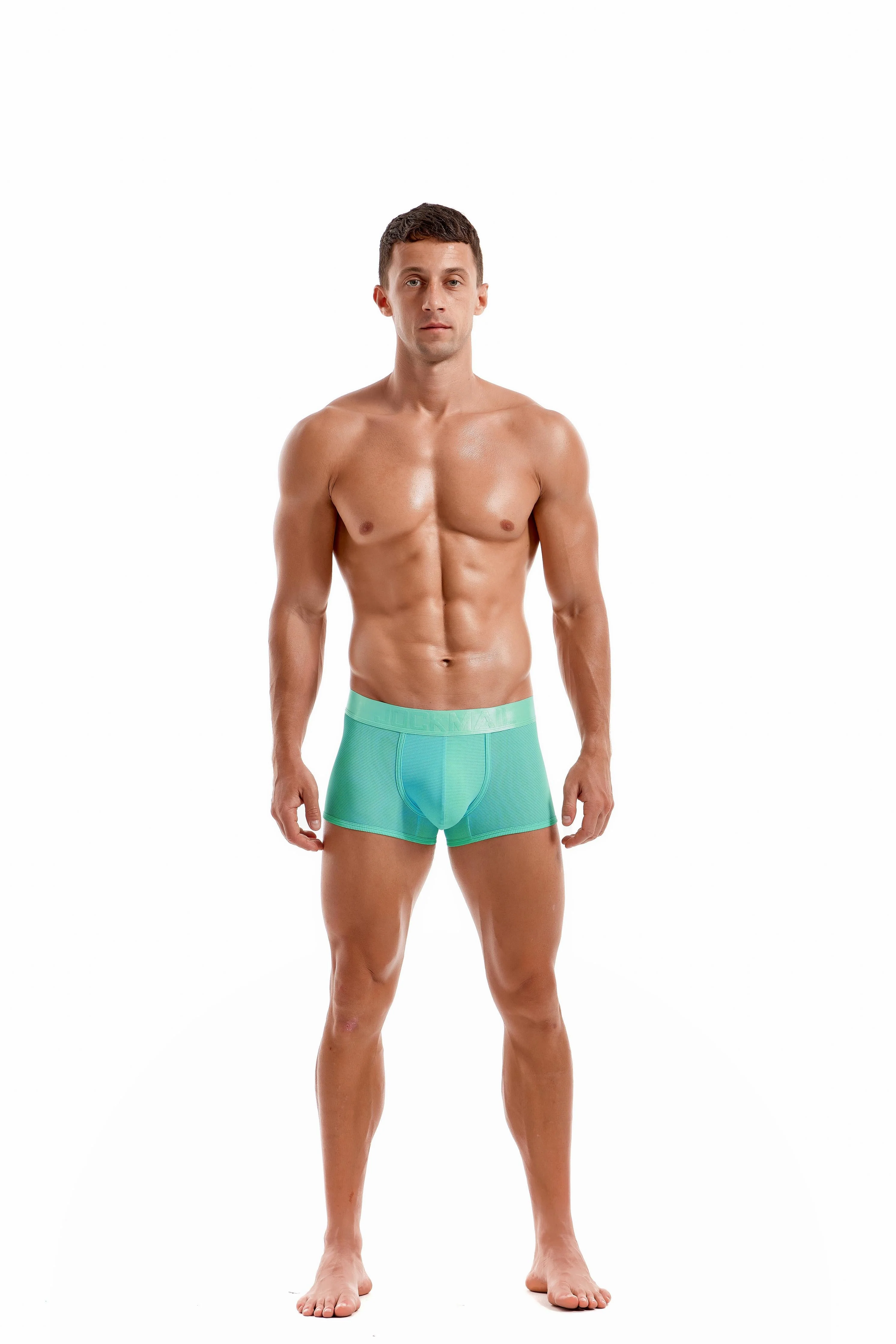 Men's JOCKMAIL JM466 - Monochromatic Mesh Sports Boxer - Image 2